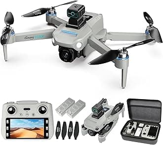 Drone with 4K UHD Camera for Adults,S159 Pro GPS Drone Brushless Motor,Upgraded 4.5" Screen, Smart FPV Foldable Quadcopter for Beginners, Auto Return, Follow Me, Waypoints, 60 Mins Flight Time,Gift