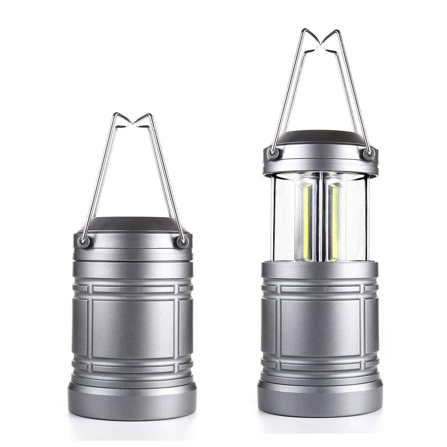 2Pcs Camping Lantern Military TacLight Lantern with Magnetic Base & Collapsible Ultra Bright Portable LED Torch