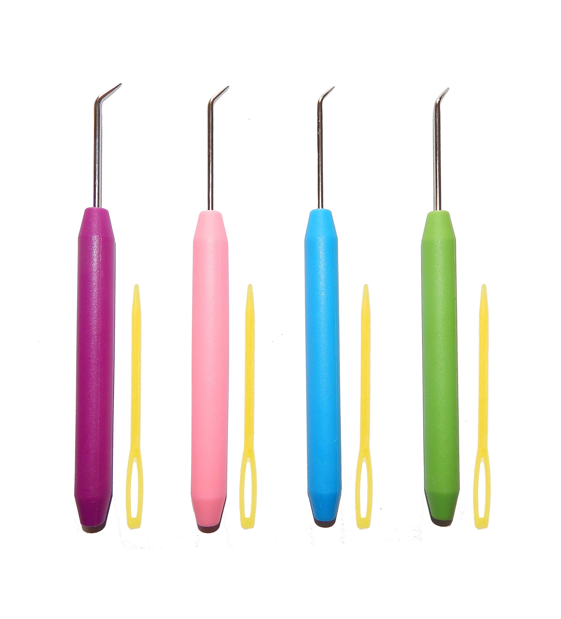 4 Pieces Colorful Knitting Loom Hook Tool Loom Knit Hook Set Looming /Crochet Hooks Sewing /Knitting Needles for Knitting Boards