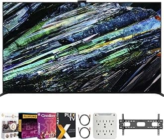 Sony XR55A95L BRAVIA XR A95L 55 inch QD-OLED 4K HDR Smart TV with Google TV (2023) Bundle with Premiere Movies Streaming + 37-100 Inch TV Wall Mount + 6-Outlet Surge Adapter + 2X 6FT 4K HDMI 2.0 Cable