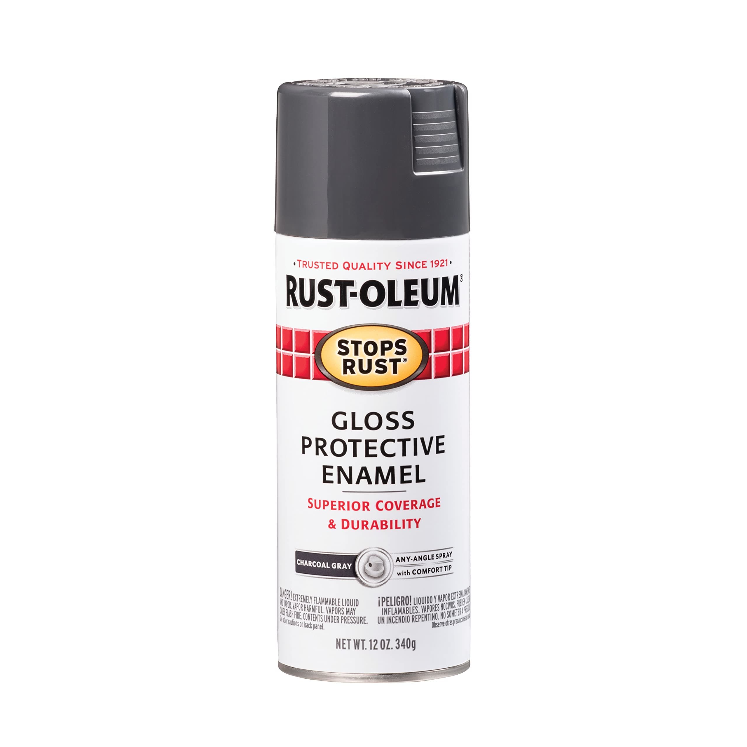 7784830 Stops Rust Spray Paint, 12 oz, Gloss Charcoal Gray