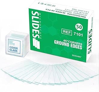 Microscope Slides, Ultra-Clear Microscope Slides and Covers - 50 Slides, 100 Coverslips, Optical Glass Slides for Microscope, Perfect for Experiments and Analyses