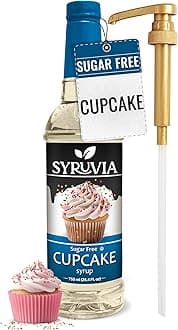- Sugar Free Coffee Syrup, Cupcake Flavored Syrup for Drinks, Lattes, and Desserts – 25.4 fl oz, With Pump