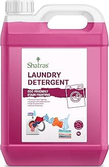 Pink Lily Liquid Detergent 5 Liter, Laundry Liquid for Fabric Care, Suitable for Top-Load and Front Load Machine and Hand Wash, Concentrated Laundry Detergent