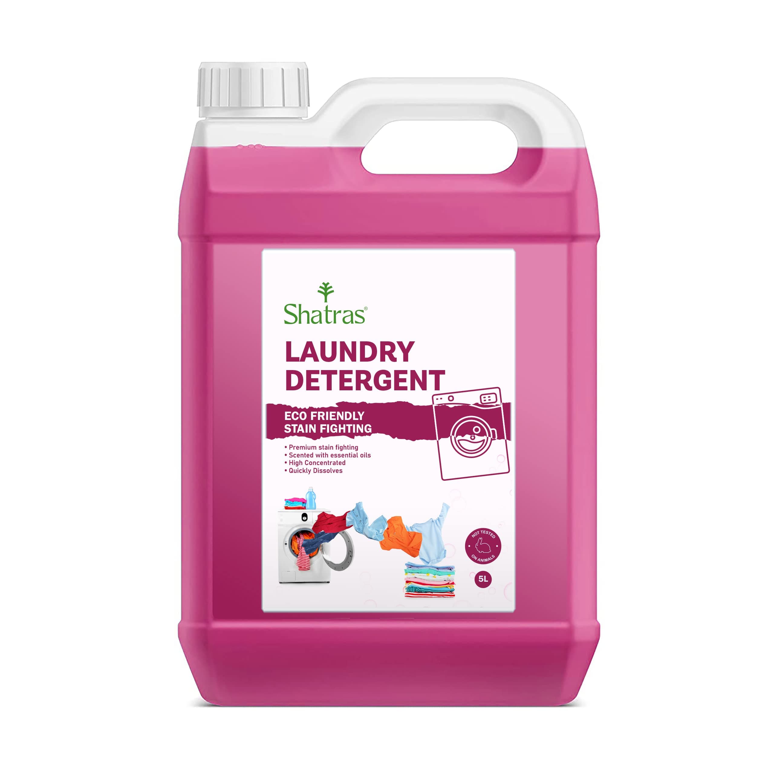 Pink Lily Liquid Detergent 5 Liter, Laundry Liquid for Fabric Care, Suitable for Top-Load and Front Load Machine and Hand Wash, Concentrated Laundry Detergent