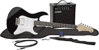 Yamaha GigMaker EG Electric Guitar Pack with Amplifier, Gig Bag, Tuner, Cable, Strap and Picks - Black