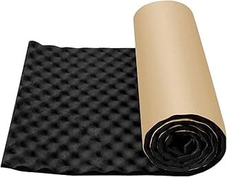 20 mm Insulation Roll, Auto Self-Adhesive Sound proofing Foam for Van, Car Sound Sound deadening mat, Noise Acoustic Dampening, Black - 200 cm x 50 cm (Roll)
