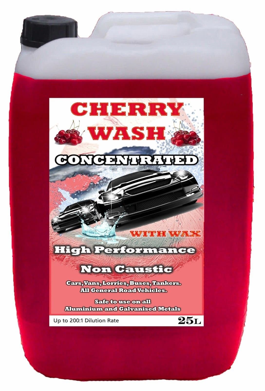 200:1 DILUTION CAR TRUCK VAN CLEANER 25 LITRE CHERRY WASH & WAX