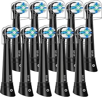8 Pack IO Replacement Heads Compatible with Oral B iO 2 3 4 5 6 7 8 9 10 Series Electric Toothbrush, Brush Heads Compatible with Oral B IO, Medium Bristles for Gum Care & Sensitive Teeth (Black)