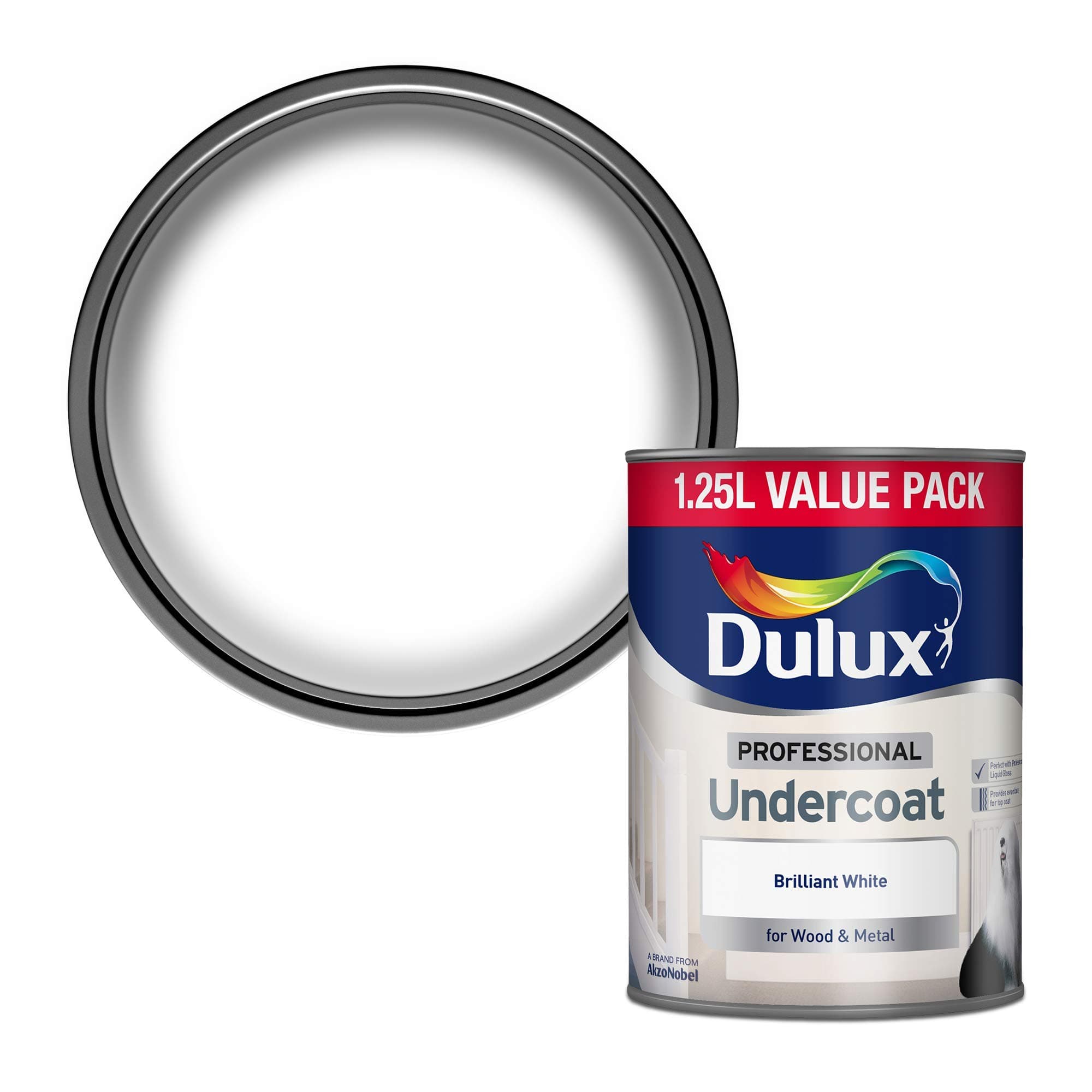 Professional Undercoat Paint - Brilliant White - 1.2 5 Litres