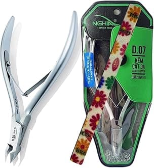 Nghia Professional Stainless Steel Cuticle Nipper C-07 (D-07) Jaw 16 Osimihome Cuticle Cutter Trimmer Manicure Tools with Double Spring– Perfect Nail Care Tool at Home Spa Saloon