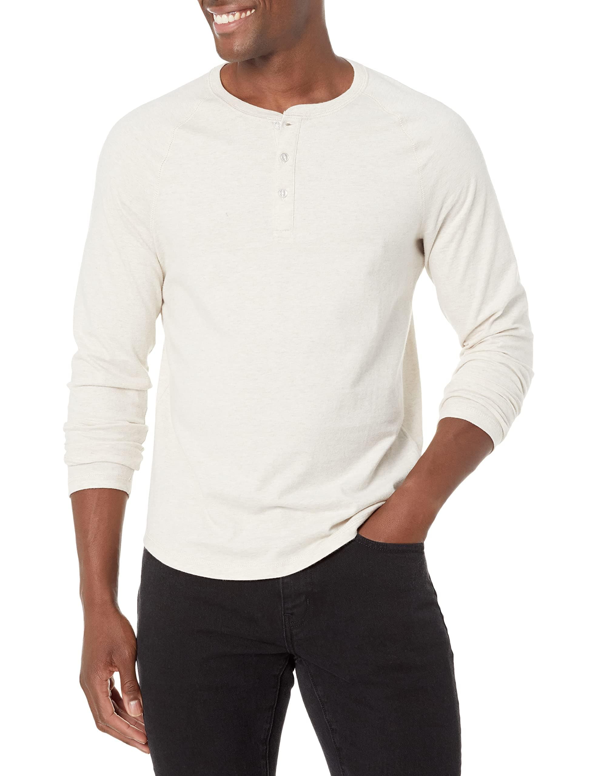 Men's Long Sleeve Henley Shirt, Regular-Fit