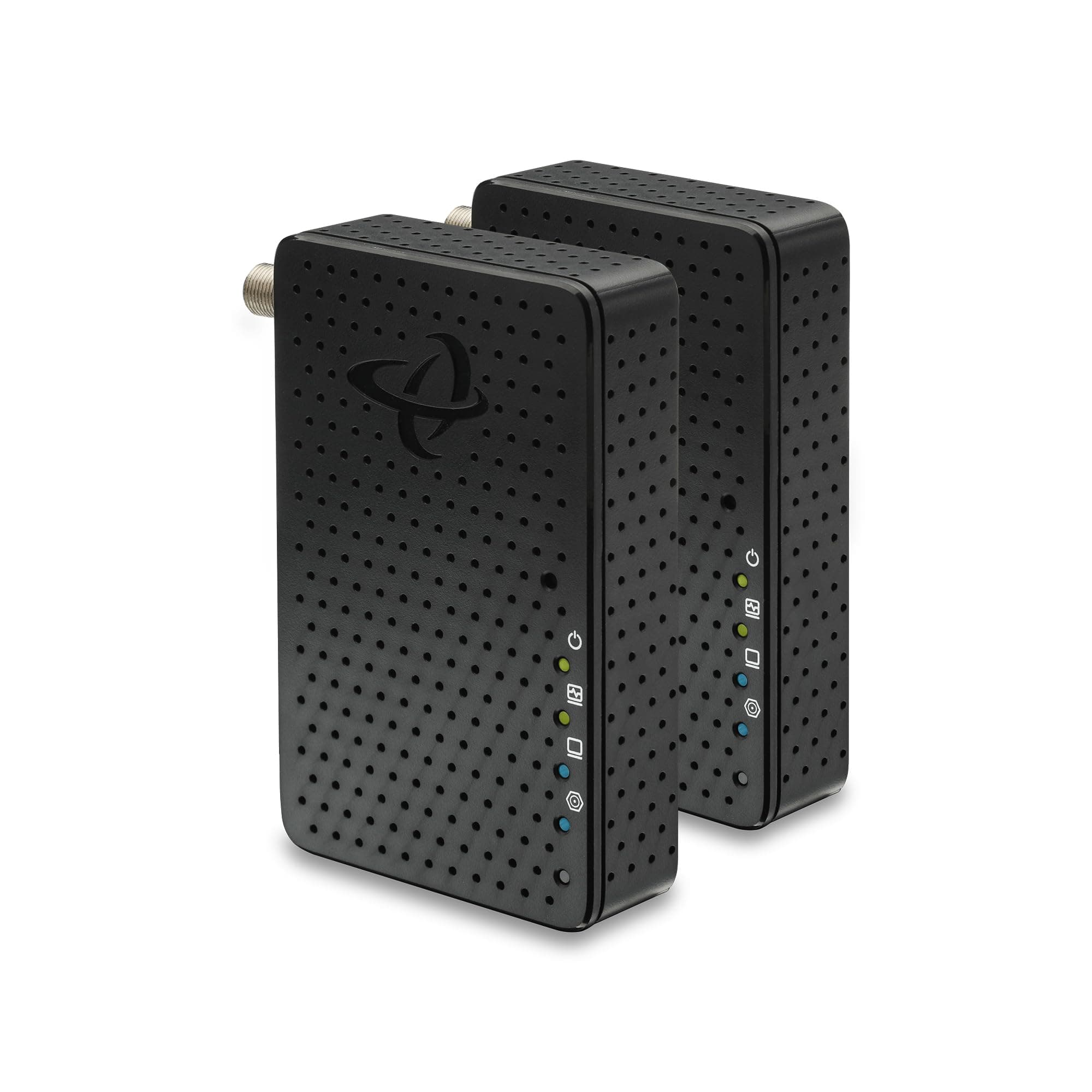 Hitron HTEM5 MoCA 2.5 Network Adapter (2-Pack) - Requires Connected Coax Network | Up to 2.5 Gbps Ethernet Over Coax | Ideal for Cable Internet Homes | Includes 2 Adapters, Coax & Ethernet Cables