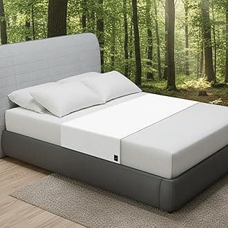 Grounding Sheets,Grounding Bedsheet,Organic Cotton + Silver Fiber,Grounding Sheets Sleeping Earth Grounded Mat, with Cord(White,35 * 90IN)