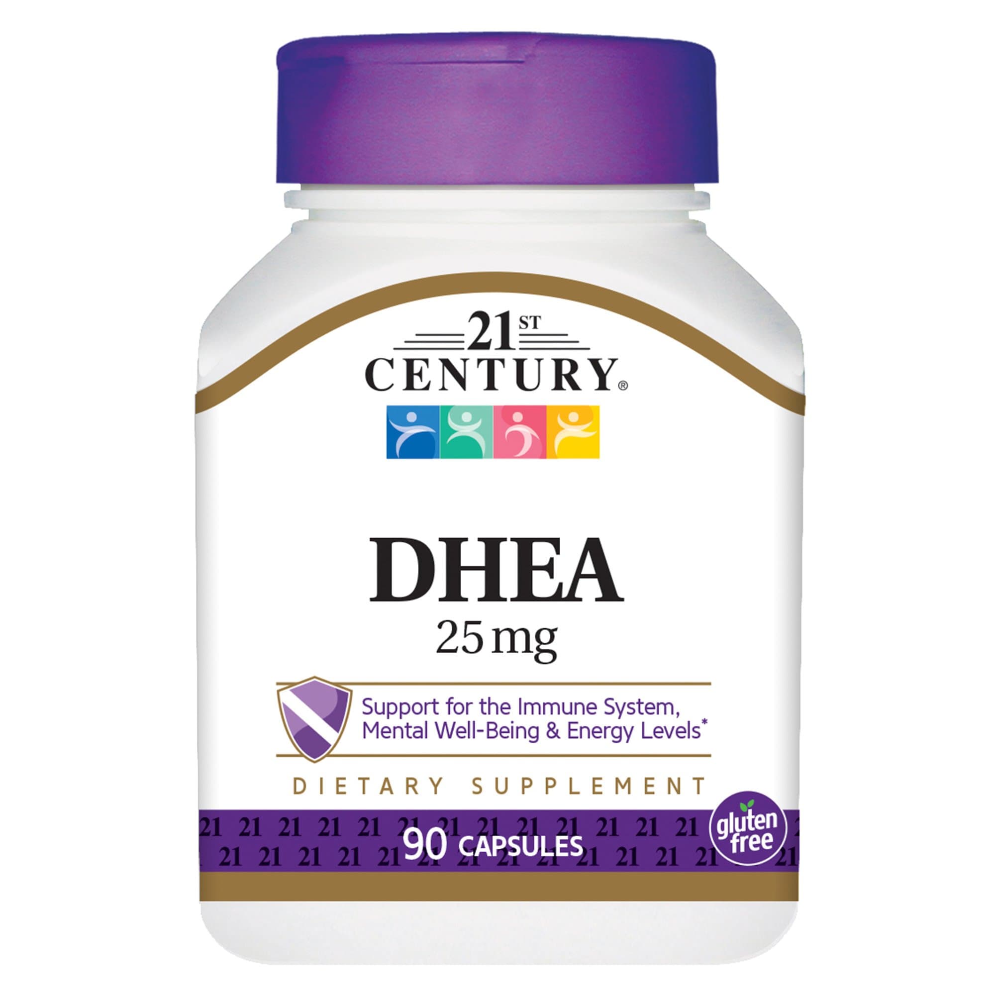 21st Century DHEA 25 mg Capsules, 90-Count (Pack of 2)