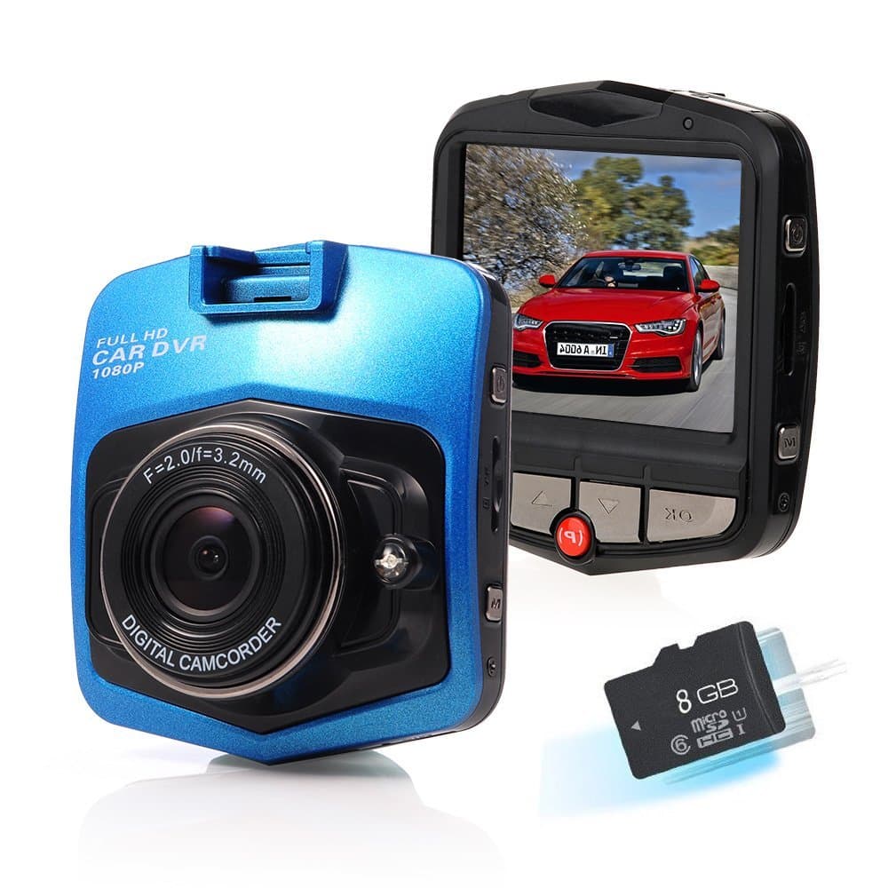 Napoer Dash Cam 2.46" LCD Full HD 1080P Dashcam Car DVR Camera,120 degree Angle,Motion Detection and 8GB Card