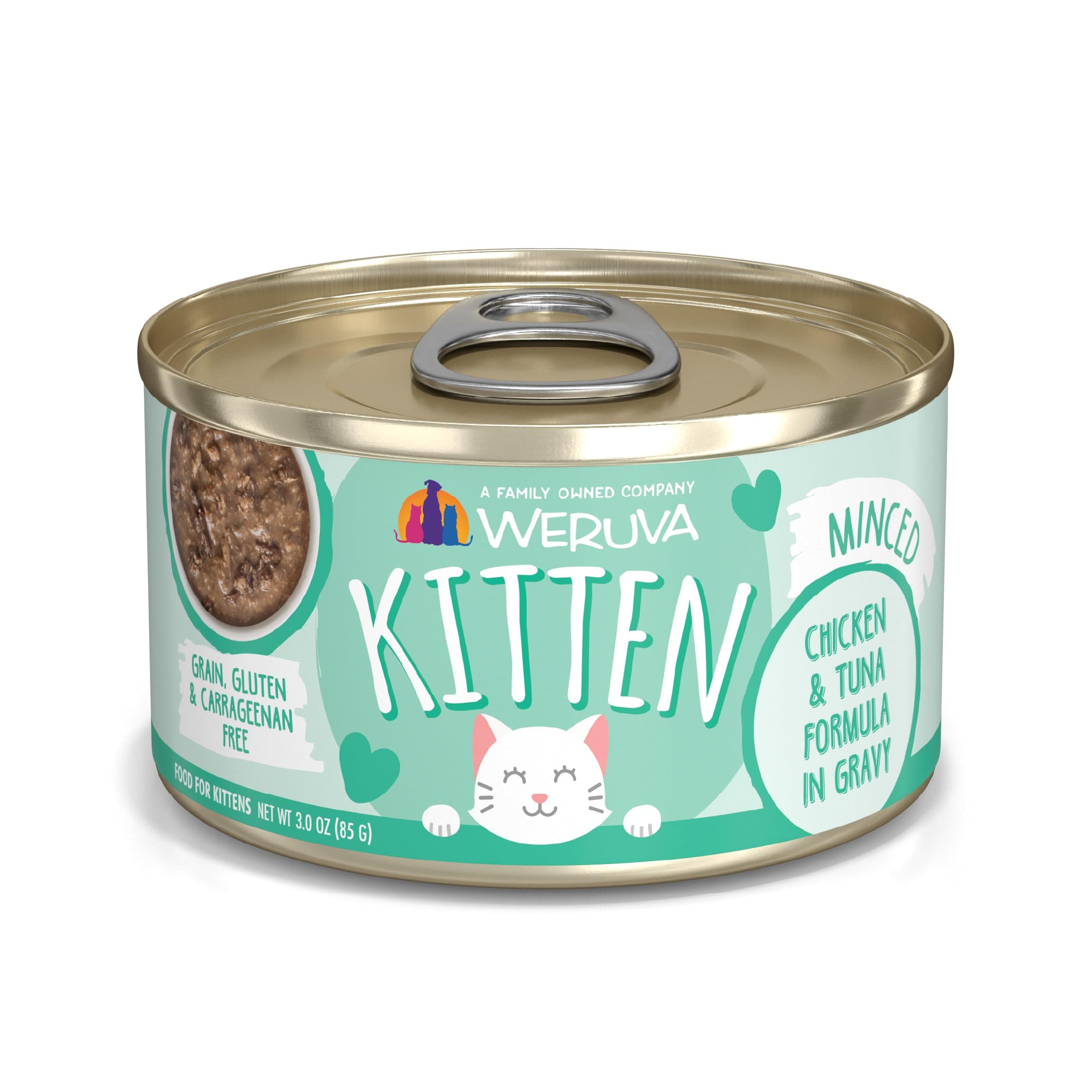 Kitten, Chicken & Tuna Formula in Gravy, 3oz Can (Pack of 12)