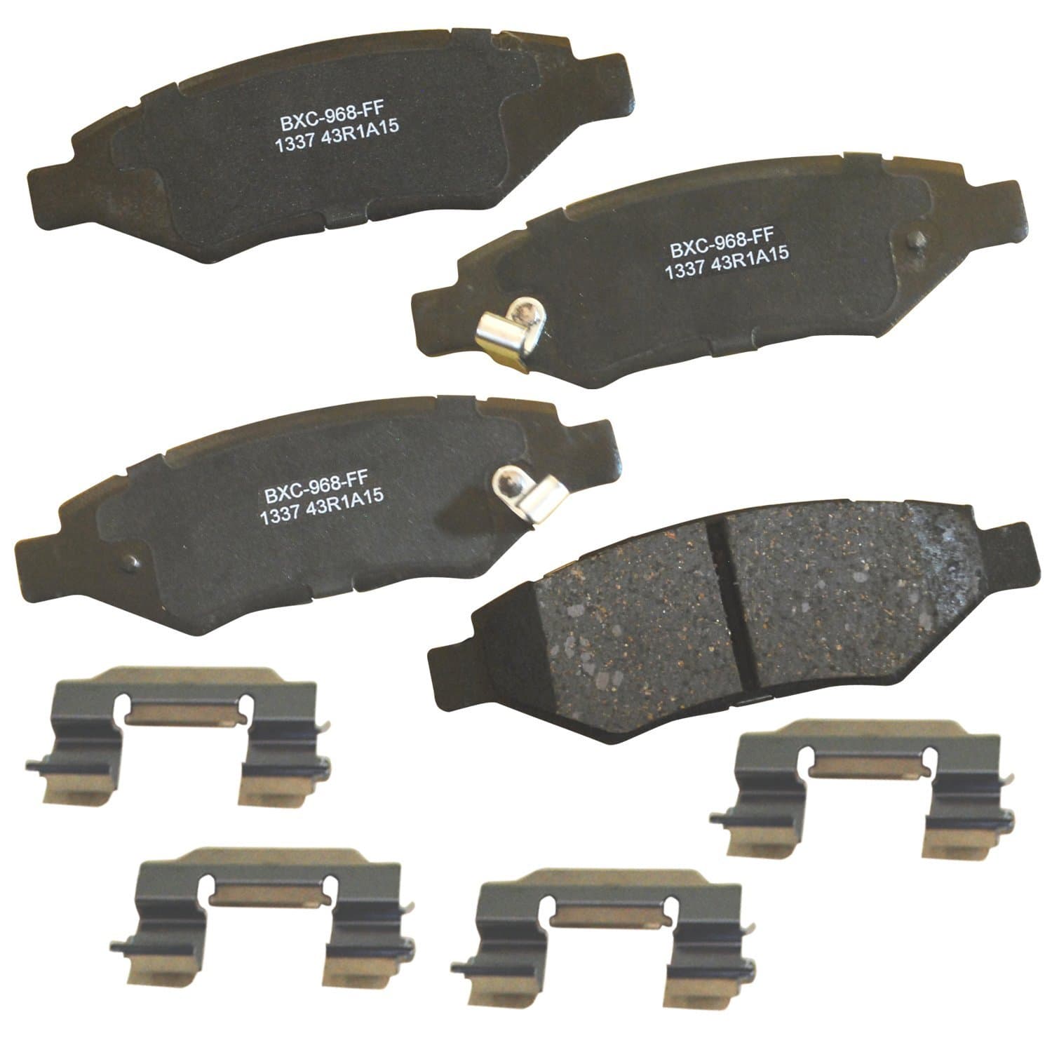 Bendix Premium SBC1337 Ceramic Rear Brake Pads for Cadillac CTS 2014-2008, SRX 2016-2010, Chevrolet Camaro 2015-2010, Saab 9-4X 2011
