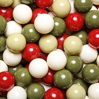 GOGOSO Ball Pit Balls for Toddler, Baby Plastic Playballs Kids Soft Pastel Pelotas Non-Toxic BPA-Free,Christmas Colors,100 Balls