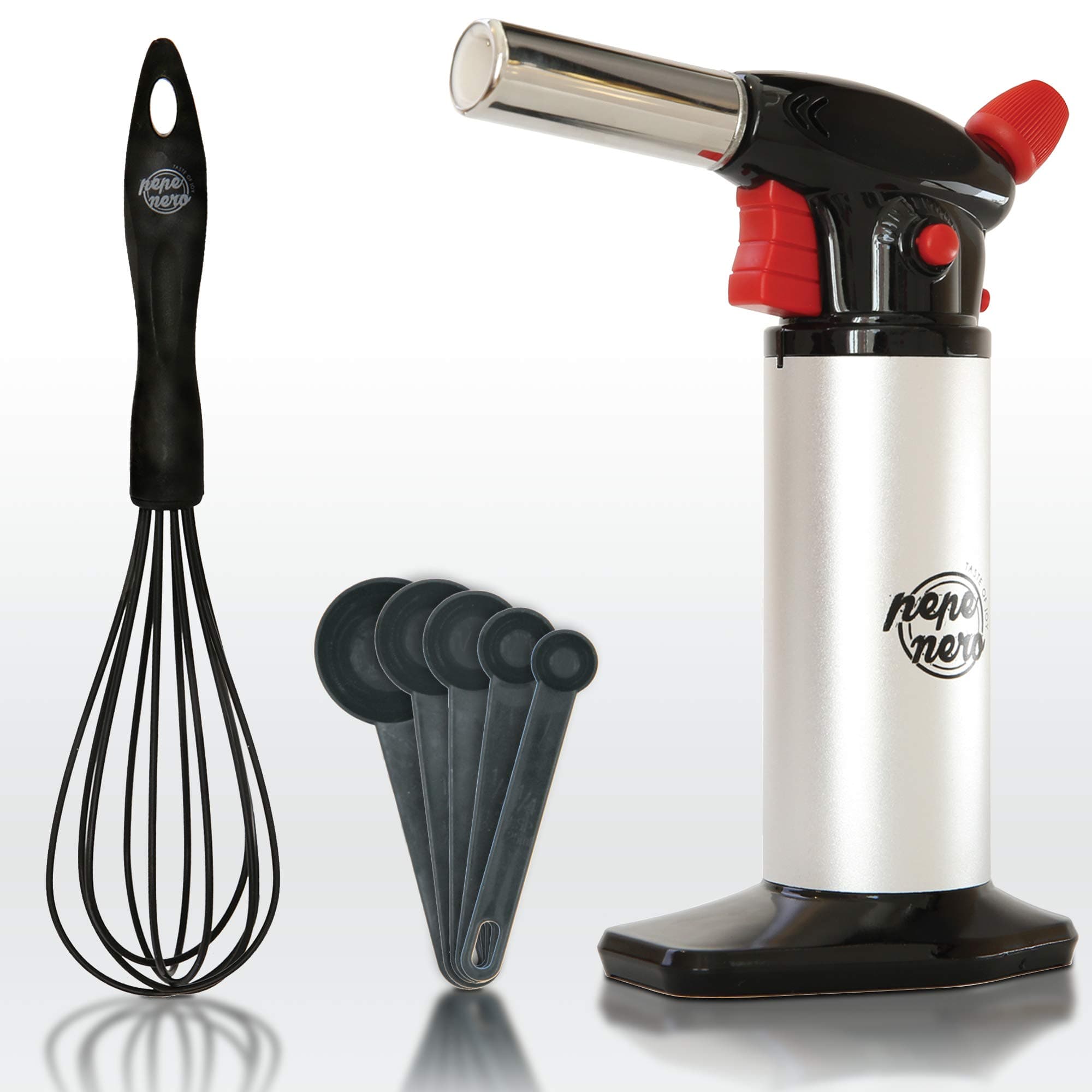 Creme Brulee Torch Set - Butane Torch Kit - Kitchen Torch - Blow & Food Torch - Culinary Torch - Cooking Torch - Dab Torch - Torch For Creme Brulee - Aluminum - Refillable - Adjustable Flame