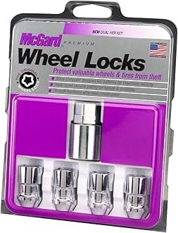 24137 Wheel Lock Set, Chrome, M12 x 1.5 Thread Size