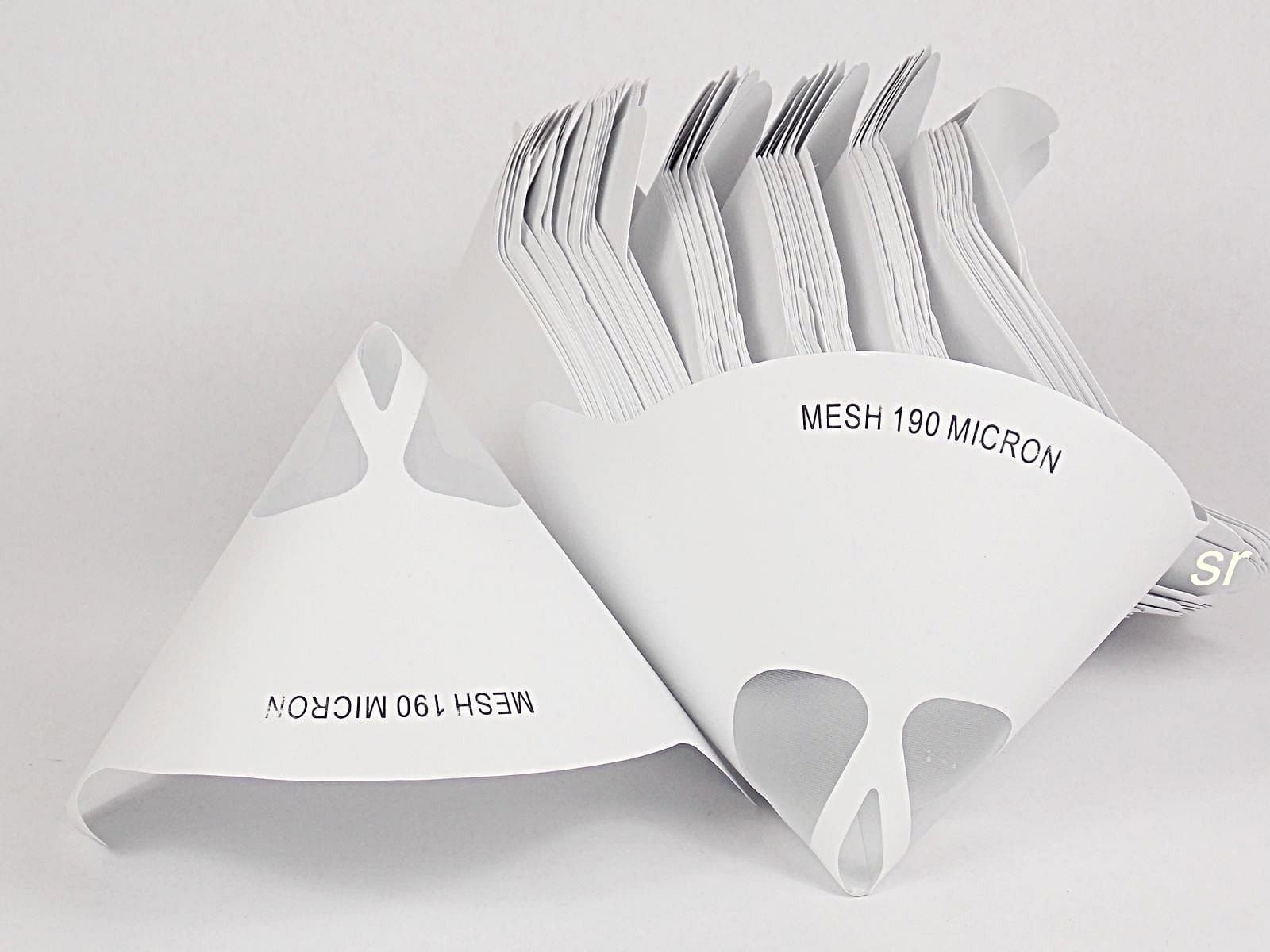 100 x PAINT STRAINERS NYLON MESH PAINT FILTERS CONE STRAINERS 190microns