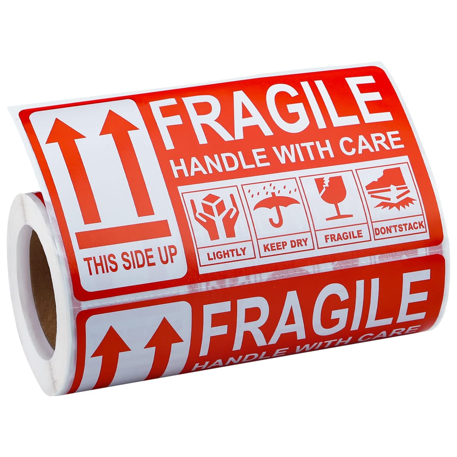 3"x 5" Fragile Stickers 200 Packing Labels Handle with Care This Side Up Strong Adhesive for Box Shipping and Moving