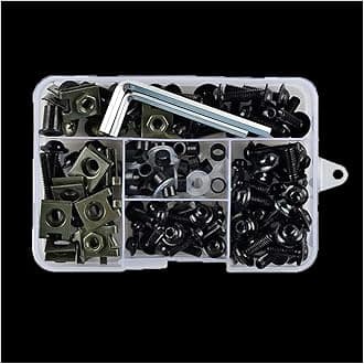 Motorcycle Nut Bolt Parts For Bajaj For Pulsar 200 For NS For Pulsar200 RS/200 AS 200 177 PCS Motorcycle Fairing Screws(Size:Black)