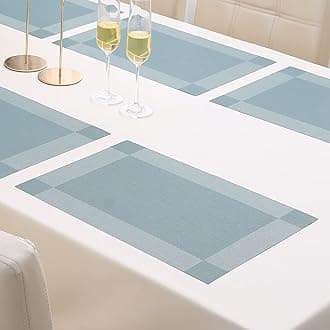 HOKIPO Polyvinyl Chloride Pvc Washable 6 Pieces Dining Table Mats, 45X30 Cm (Ar3042)