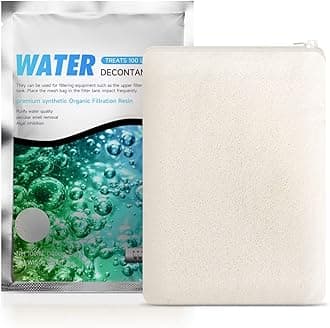 Aquarium Filter Media PuriResin Organic Filtration Resin Yellow Water Remove for Fish Tank, Fresh and Saltwater 500ml with Free Mesh Bag (500ml)