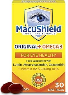 Original+ Omega 3, Eye Supplement with Lutein, Meso-Zeaxanthin and Zeaxanthin, and Vitamin B2 which helps Support Normal Vision, 30-Day Pack