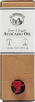 La Tourangelle, Avocado Oil, Refined High Smoke Point Great for High Heat Cooking, Frying, Cast Iron Seasoning, Handcrafted from Premium Avocados, 169 Fl Oz