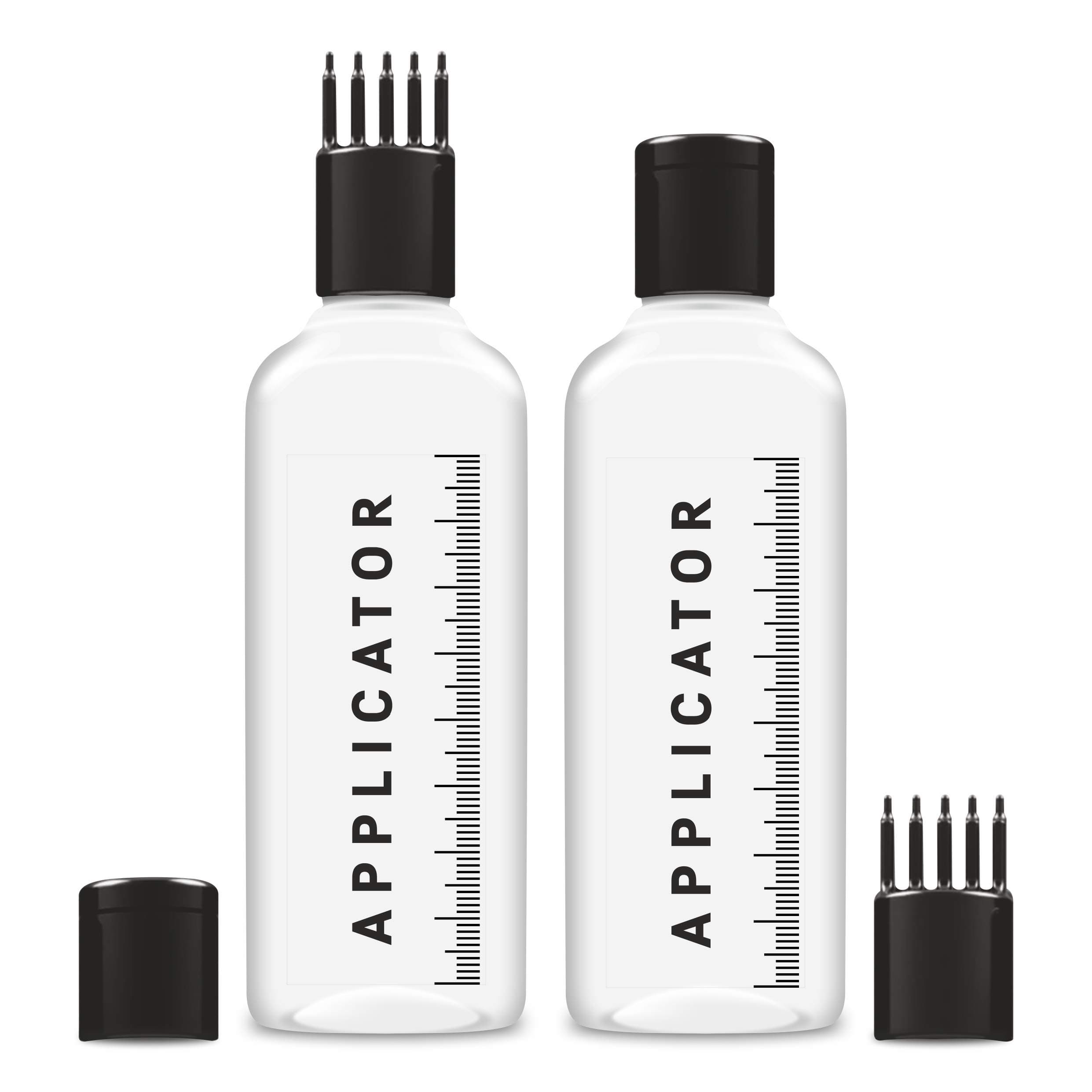 Chariot New York Hair Root Applicator Bottle with Comb Cap for Applying Hair Oil, Shampoo and Medicine (Pack of 2)