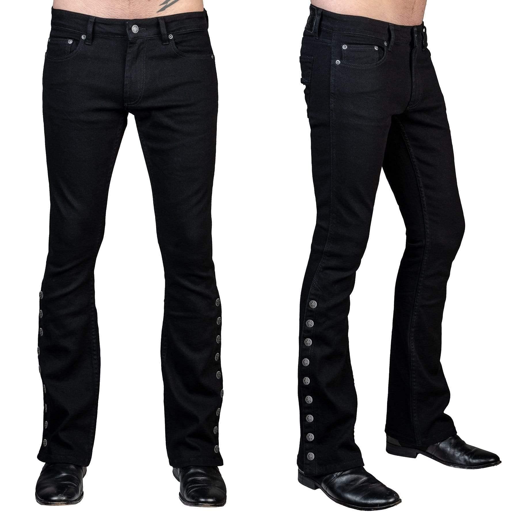 Wornstar Hellraiser Side Button Jeans - Black