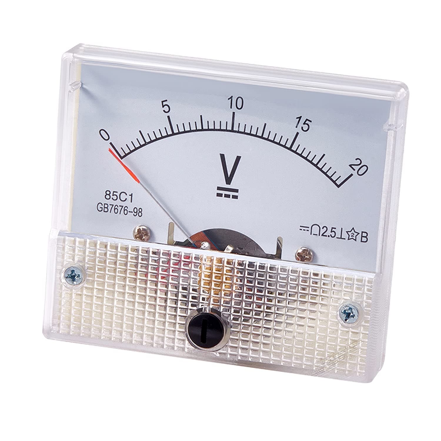 Heyiarbeit0-20V DC Analog Panel Voltage Gauge 85C1 Volt Meter for Voltage Measurement Devices 1Pcs