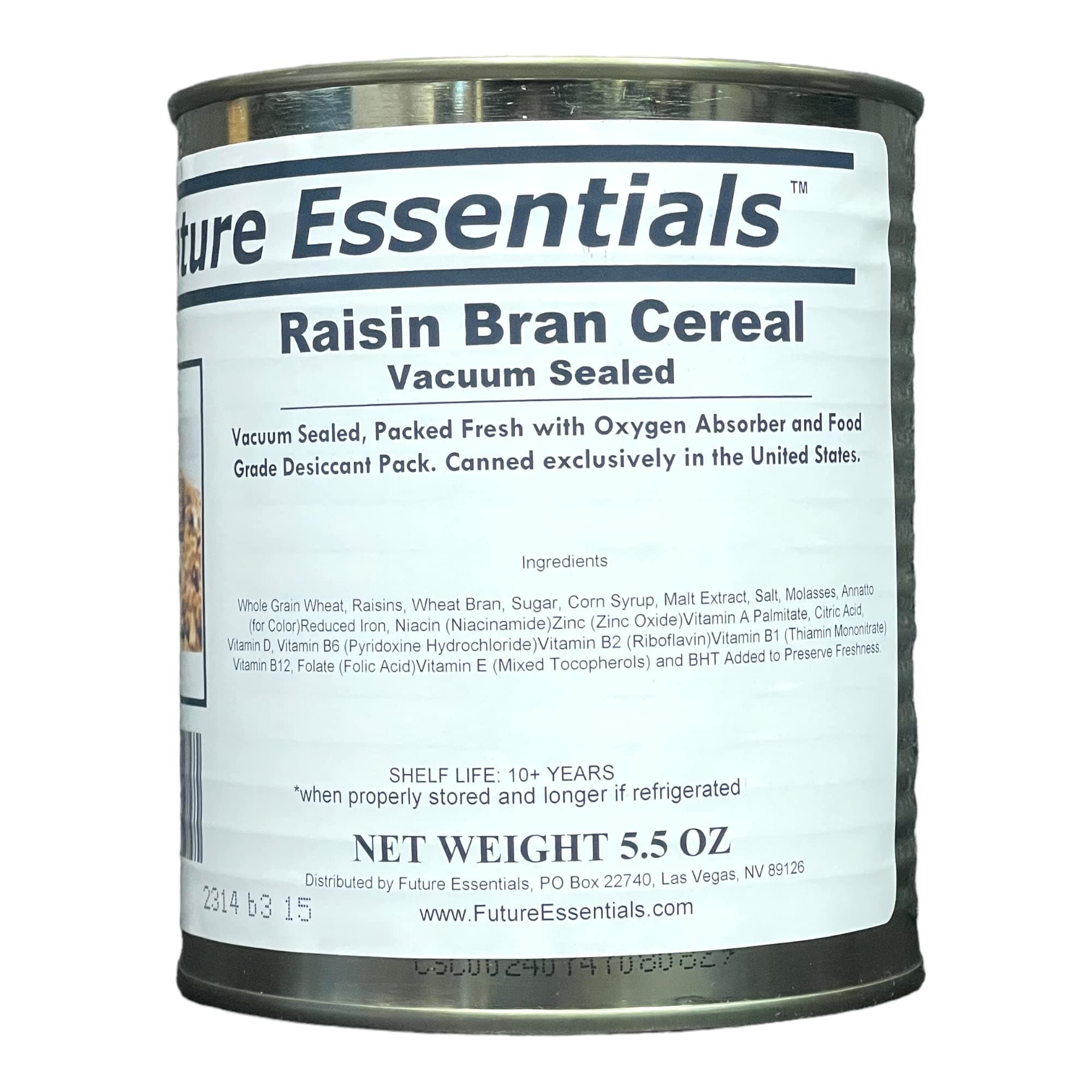 1 Can of Future Essentials Canned Raisin Bran Cereal
