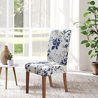 SPRINGRICO Chair Covers for Dining Room Set of 4, Stretch Dining Chair Cover, Washable Spandex Kitchen Parsons Chair Slipcovers, Removable Seat Protector for Home or Party (4Pack, Garden of Eden)