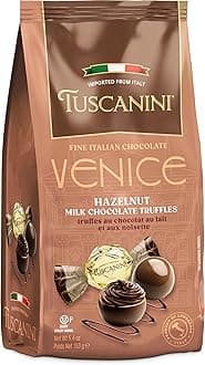 Tuscanini Fine Italian Hazelnut Milk Chocolate Truffles, Venice, 153g | Gourmet Italian | Premium Gift | Perfect for Holidays & Celebrations