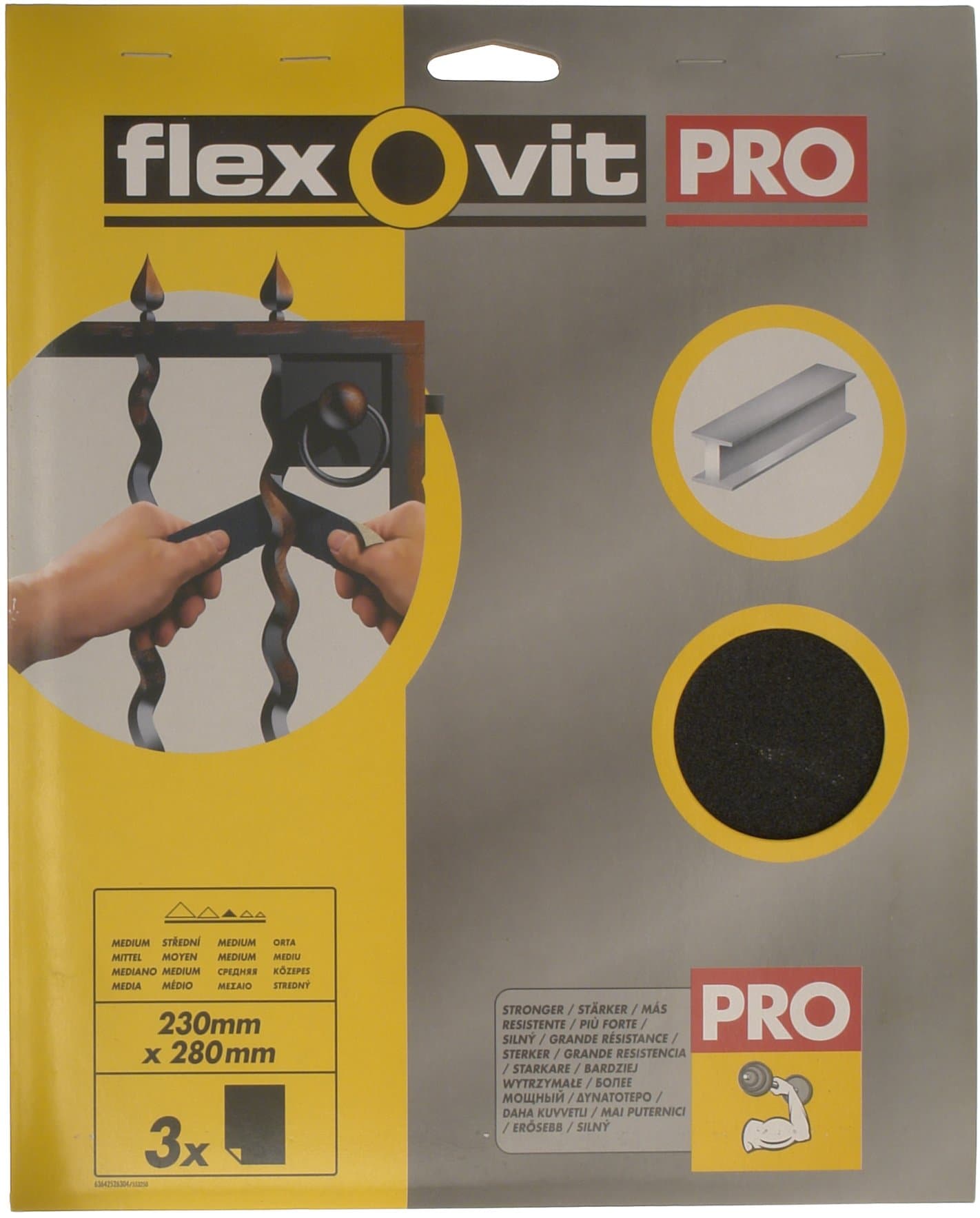 FlexovitEmery Cloth Sanding Sheets 230x280mm Med x3