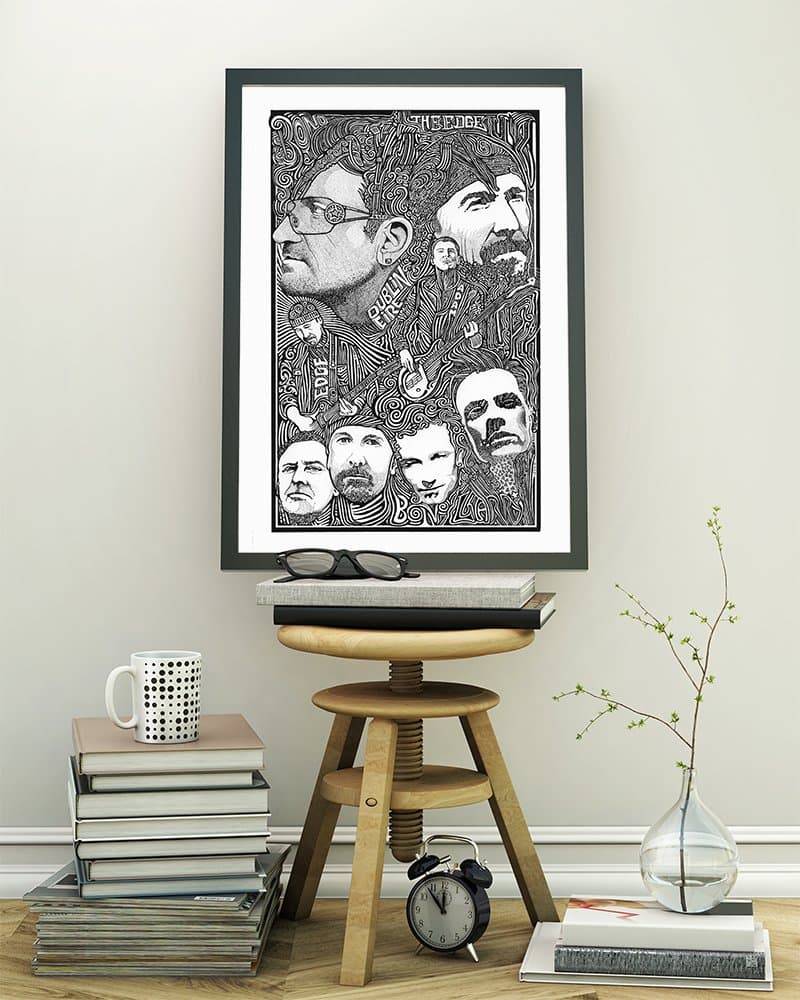 U2 - Letterpress Posterography Art Print