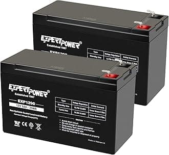 ExpertPower 12v 9ah Sealed Lead Acid Battery with F2 Terminals (.250")/2 Pack