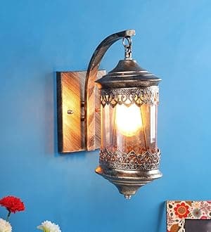 SINOMAN Golden Antique Classic Retro Wall Light Fixture Vintage-Inspired Elegant Design for Home Décor, Living Room, Bedroom, Hallway and Home Ambiance Lighting (with Bulb)