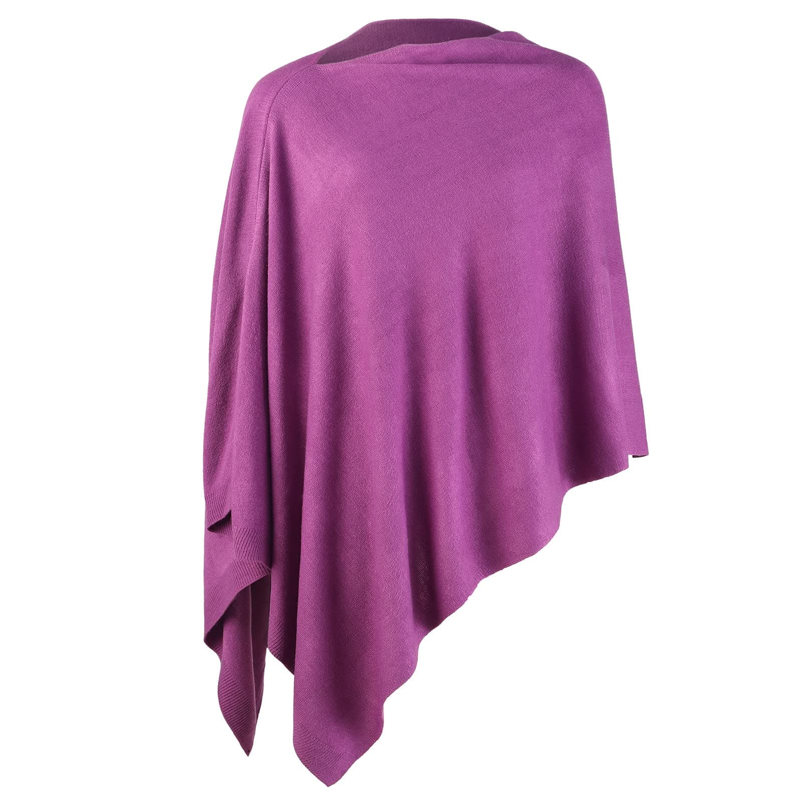 Women Ponchos Sweater Versatile Lightweight Solid Knitted Shawl Wrap Scarf Cape Accessories for Womens
