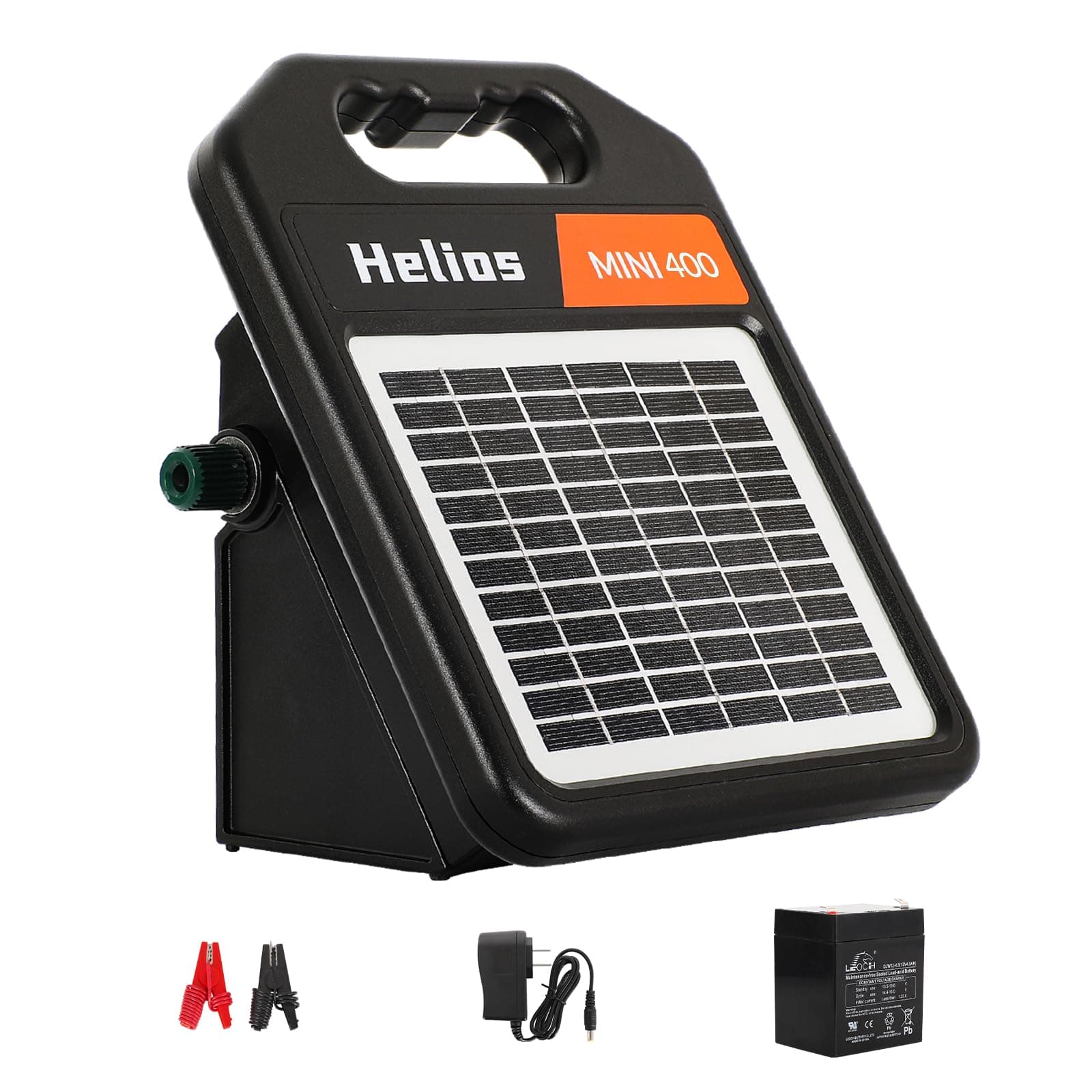 Andmon MINI400 20 Miles Solar Electric Fence Charger with Day/Night Mode 0.4J Output Energy Electric Fence Energizer