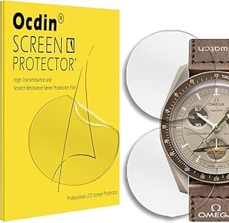 Ocdin Screen Protector for Omega x Swatch Speedmaster Moonswatch, Hydrogel TPU Soft Film for Acrylic Crystal (10)
