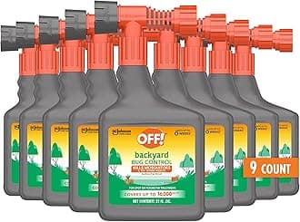 OFF! Backyard Bug Control Yard Pretreat Hose End Sprayer Kills and Repels Insects Covers up to 16,000 Square Feet Outdoor Use 32 Ounce (Pack of 9)