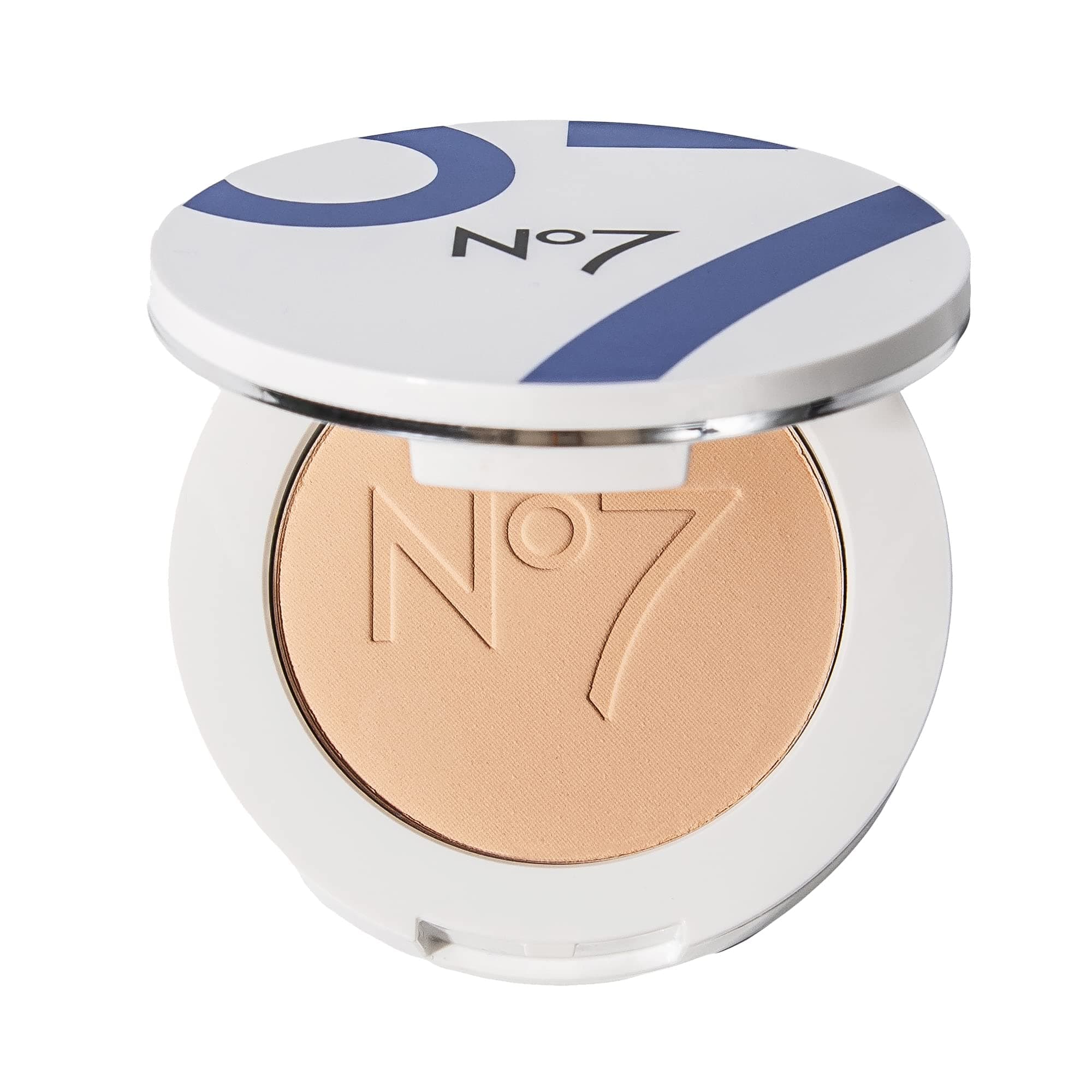 No7 Lift & Luminate Triple Action Pressed Powder - Medium - Setting Makeup for Face - Reduces Fine Lines & Enhances Glow (10g)