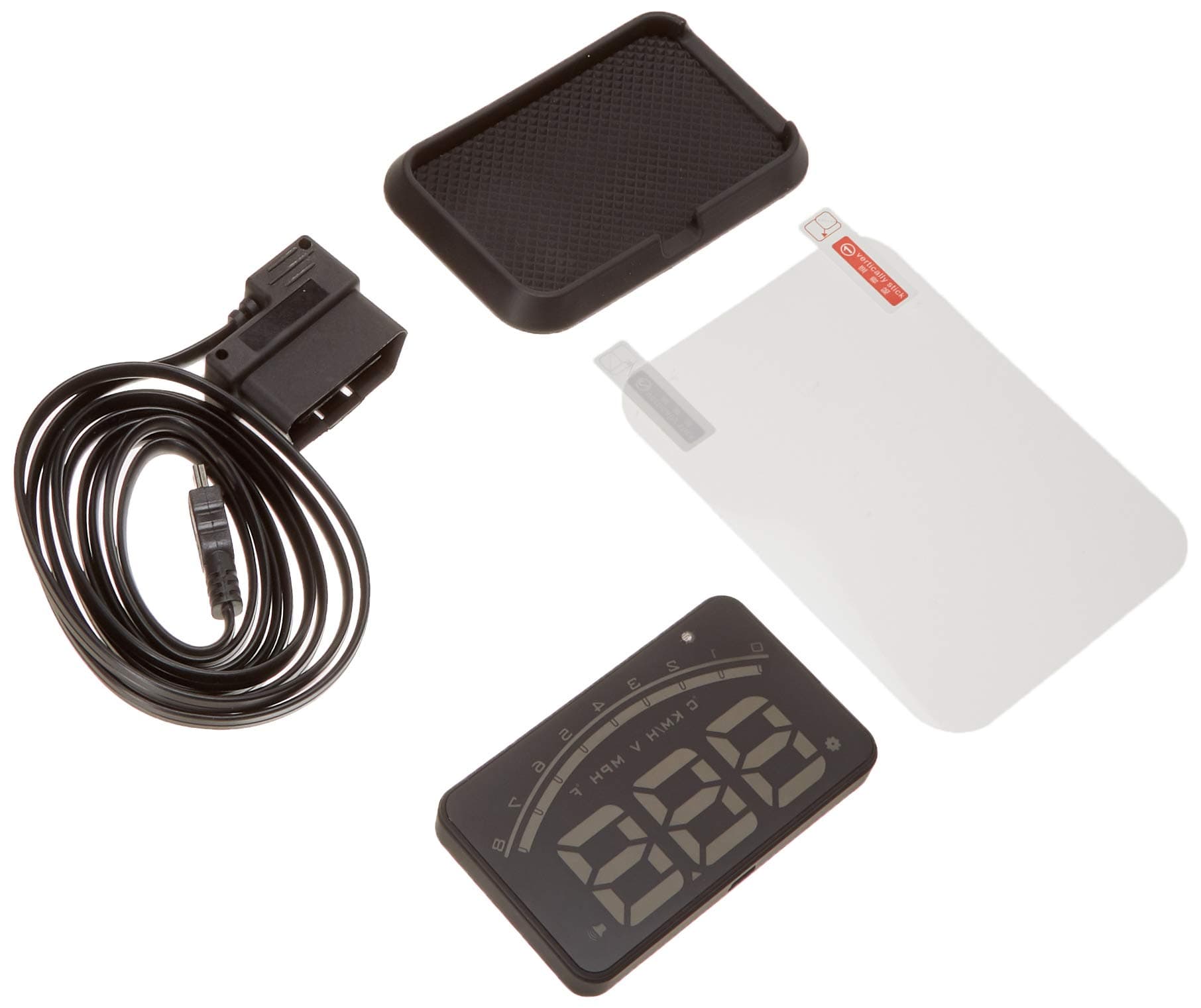 Hudly Lite Head-Up Display (Hud) for Car Speed and Rpms - Audible Speed and RPM Alerts, No Windshield Film Required