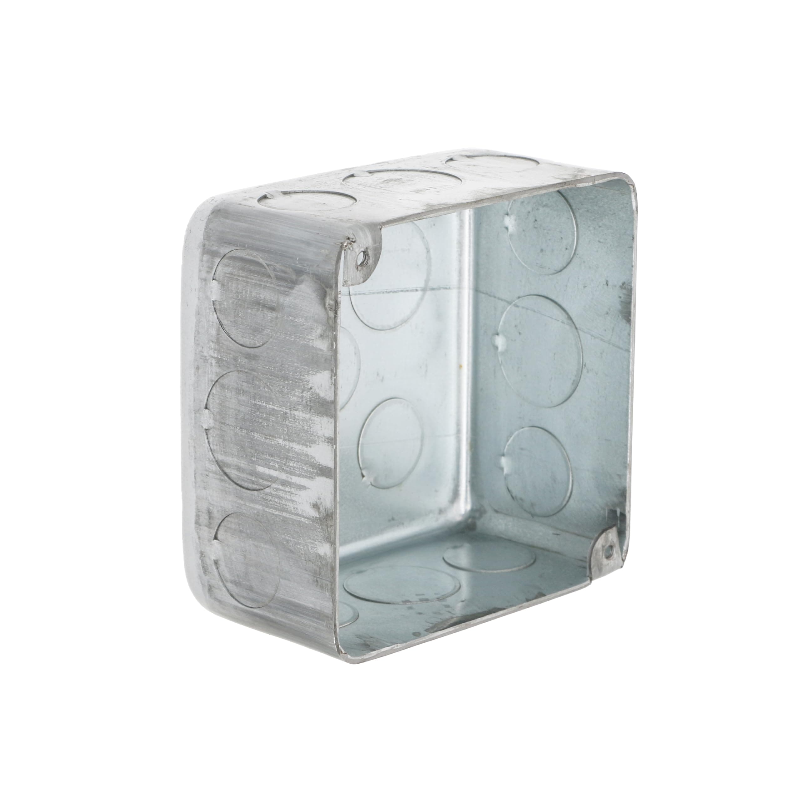 Hubbell-Raco 239 Drawn 2-1/8-Inch Deep Square Plenum Electrical Box with (8) 1/2-Inch & (4) 3/4-Inch Side Knockouts, 4-Inch by HubbellRaco