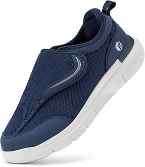 FitVille Diabetic Shoes for Men Extra Wide Slip-on Shoes for Swollen Feet - EasyTop Wings V9